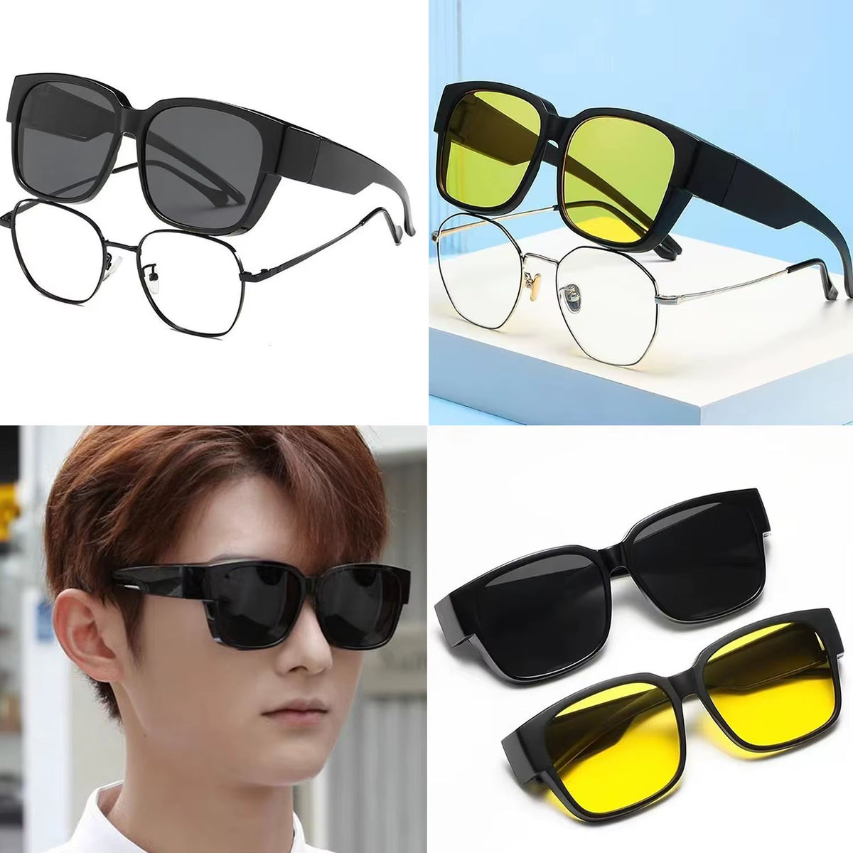 Fit-Over Sunglasses Polarized Oversized Square Frame – image 7