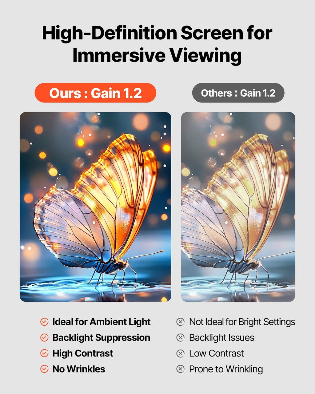80 in Projector Screen with Tripod Stand, 16:9 Portable Foldable – image 5