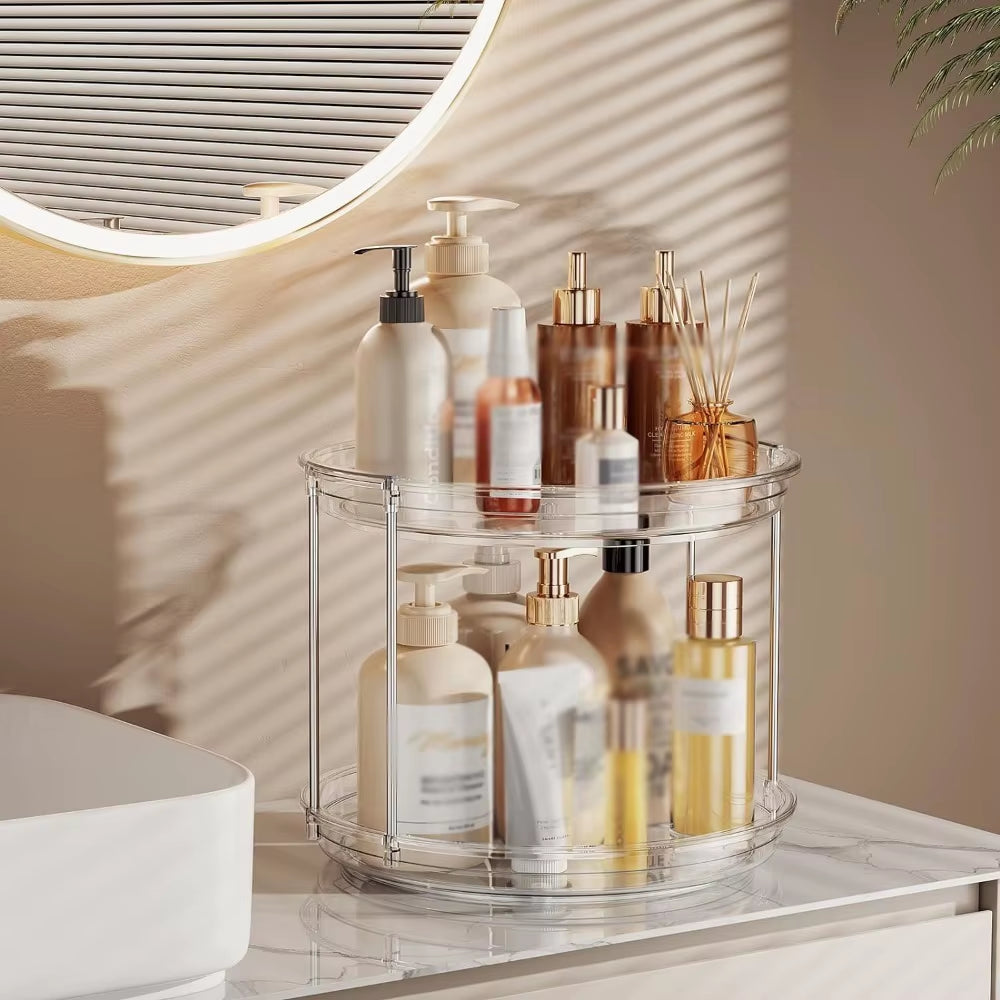 Lazy Susan Turntable Organizer - 2 Tier 9.25in Rotating Rack – image 5