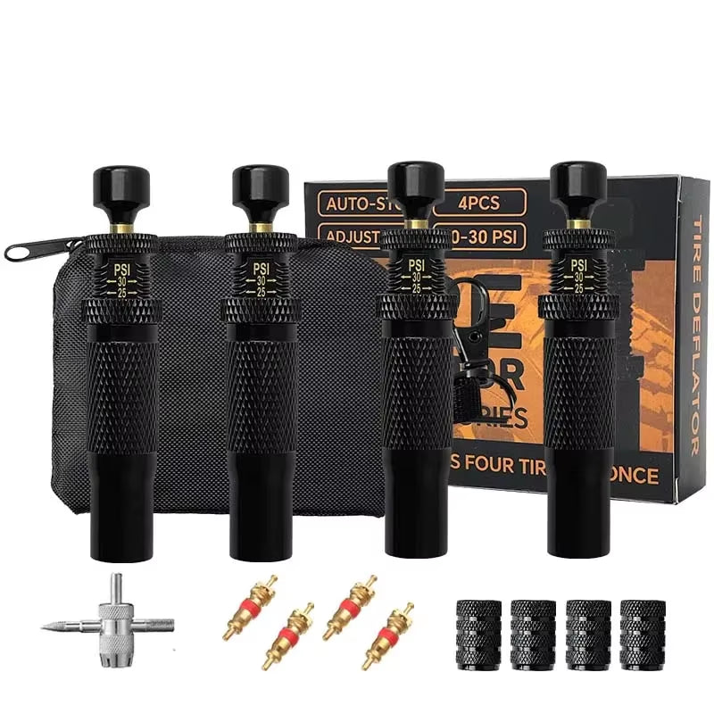 Auto-Stop Tire Deflator Kit, 4-Pack 10-30 PSI – image 2
