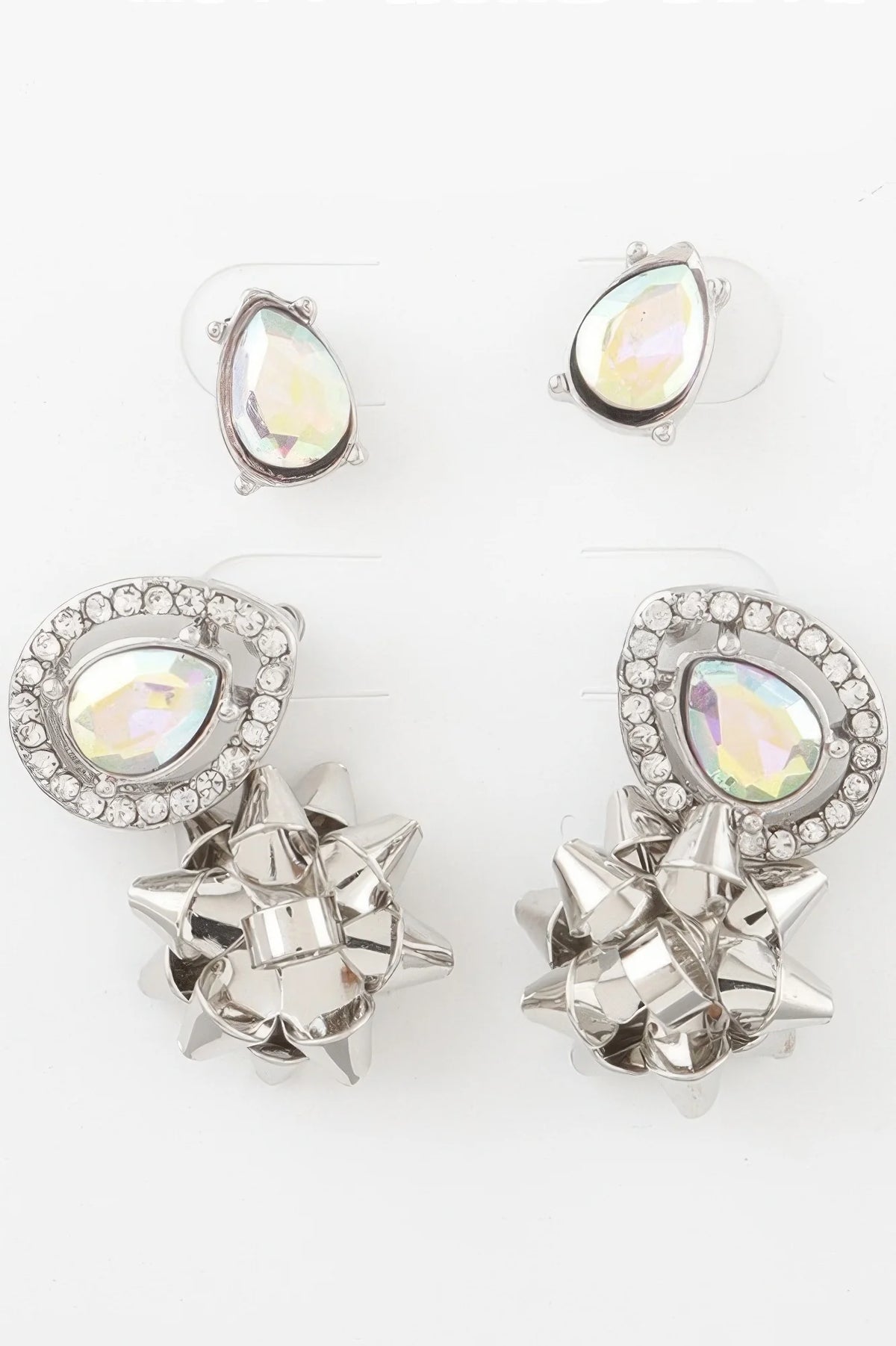 Teardrop Stud Earring Set - Jeweled Earrings Gift Set