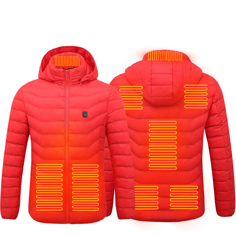 Heated Work Jacket for Men, Hooded Insulated Puffer Coat, USB Powered – image 15