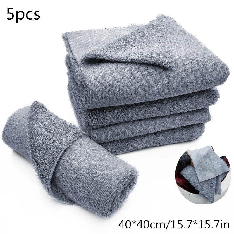 5-Pack Microfiber Car Wash & Drying Towels