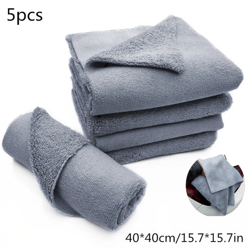 5-Pack Microfiber Car Wash & Drying Towels