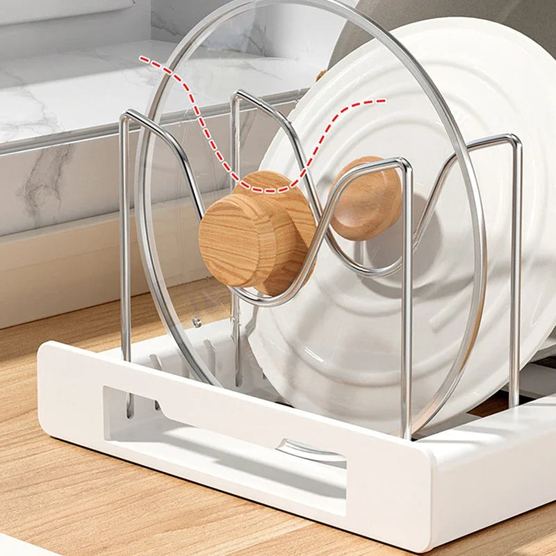 Pan Organizer Rack - Expandable with 7 Adjustable Dividers – image 6