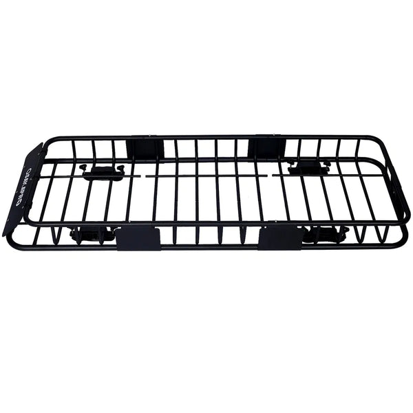Rooftop Cargo Carrier Basket 64 Inch Steel Roof Rack with Straps – image 1
