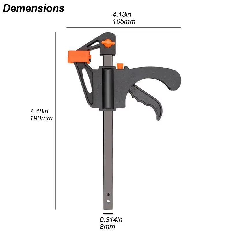 Mini Bar Clamp 4 in – One-Handed Quick Release Clamp – image 4