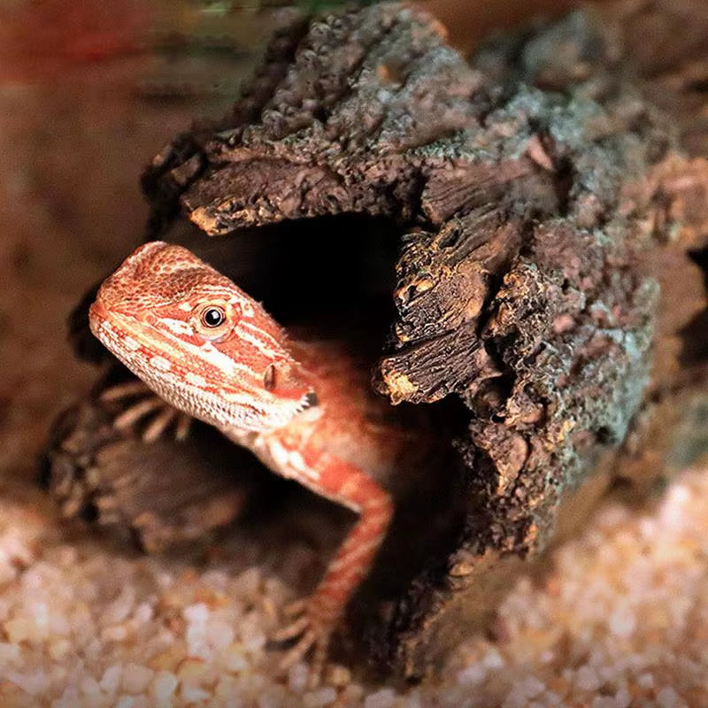 Resin Reptile Hide Cave, Bark-Texture Hideout for Snakes and Lizards – image 4