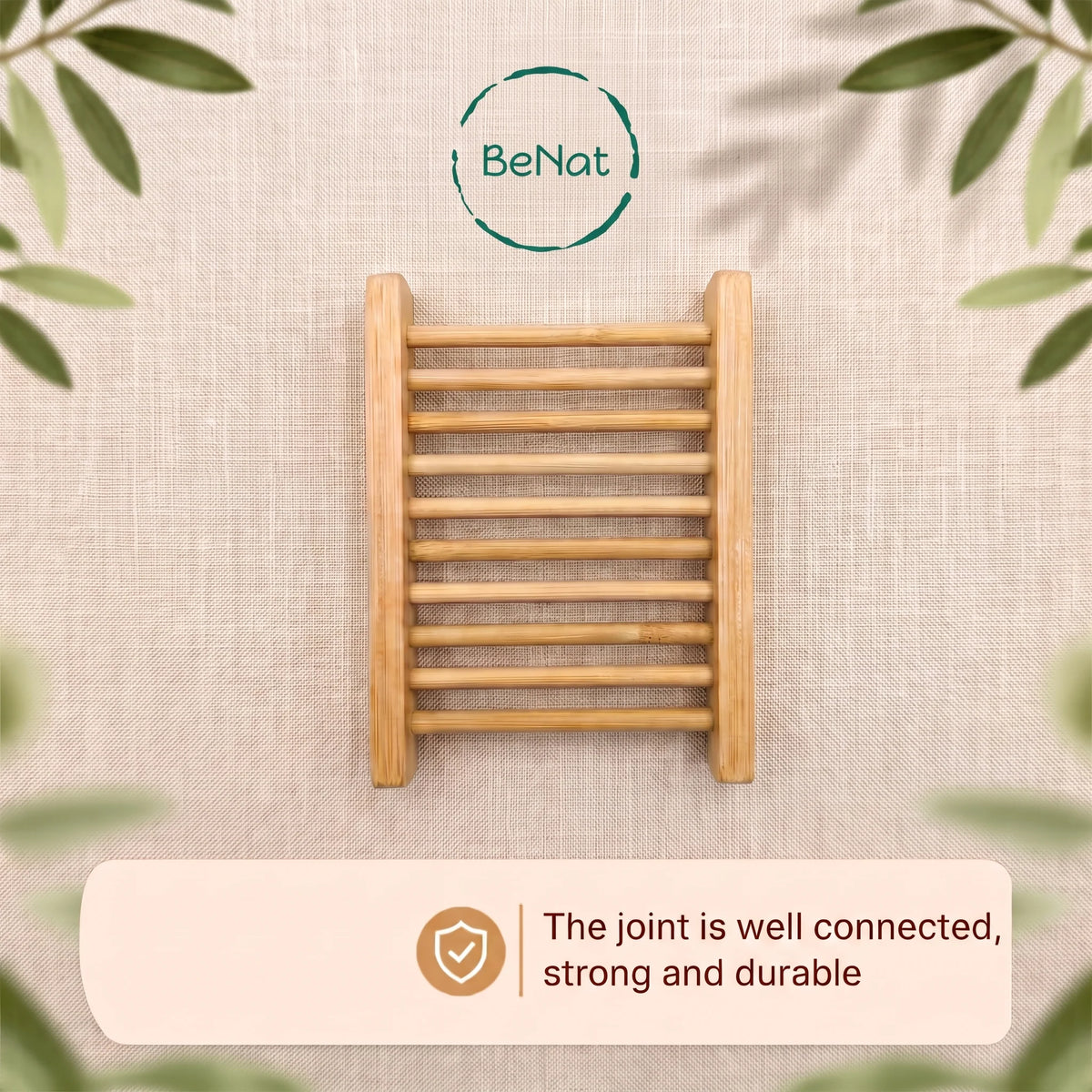 Bamboo Soap Dish 4 Pack, Draining Bar Soap Holder – image 4