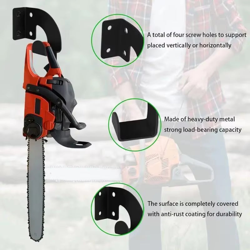 Heavy-Duty Wall-Mount Chainsaw Hanger Rack – image 2