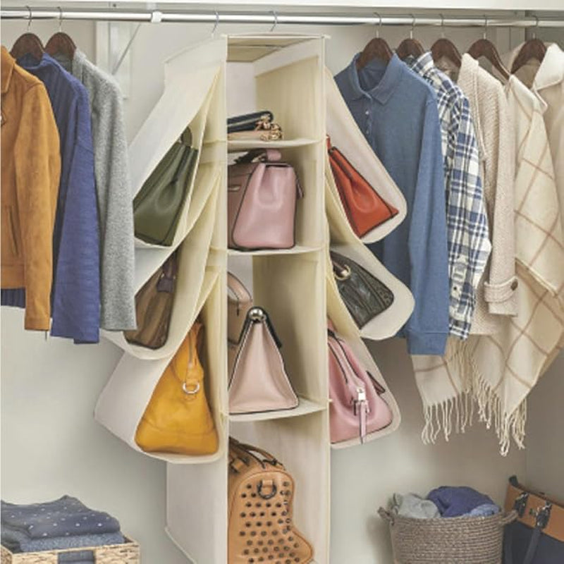 Hanging Purse Organizer – Closet Handbag Storage with Pockets – image 3