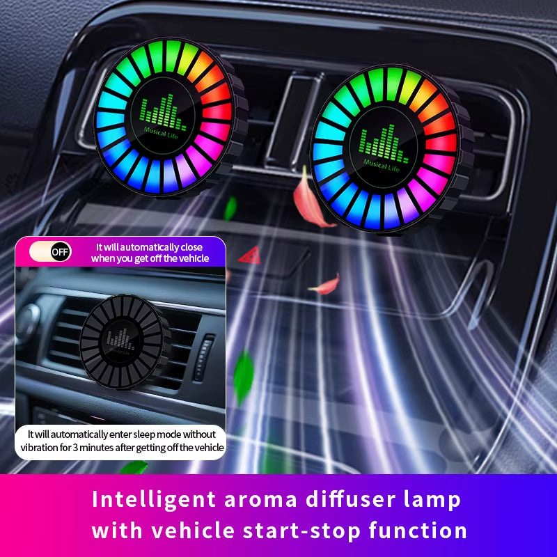 Car Vent Air Freshener - RGB Ambient Light Aroma Diffuser, USB-C – image 3