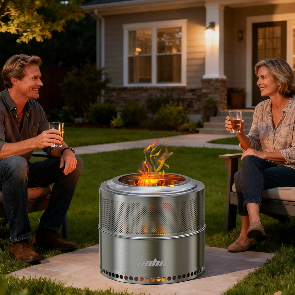 Smokeless Wood Burning Fire Pit with Carry Bag – Stainless Steel – image 3
