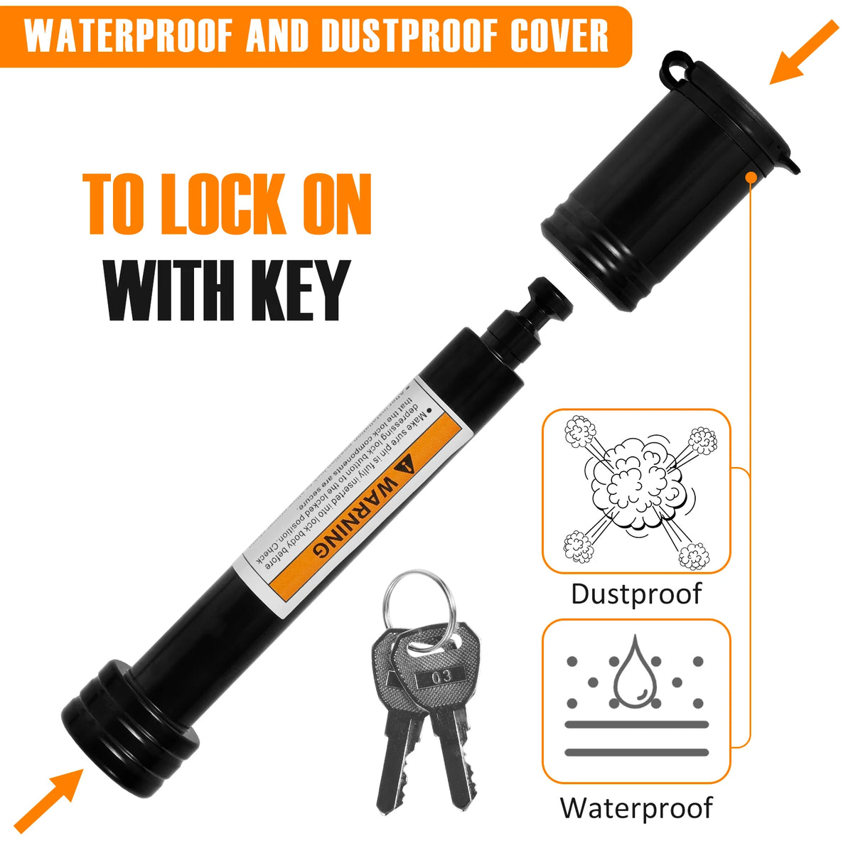 Trailer Hitch Lock – 5/8 in Receiver Pin Lock with 2 Keys – image 4