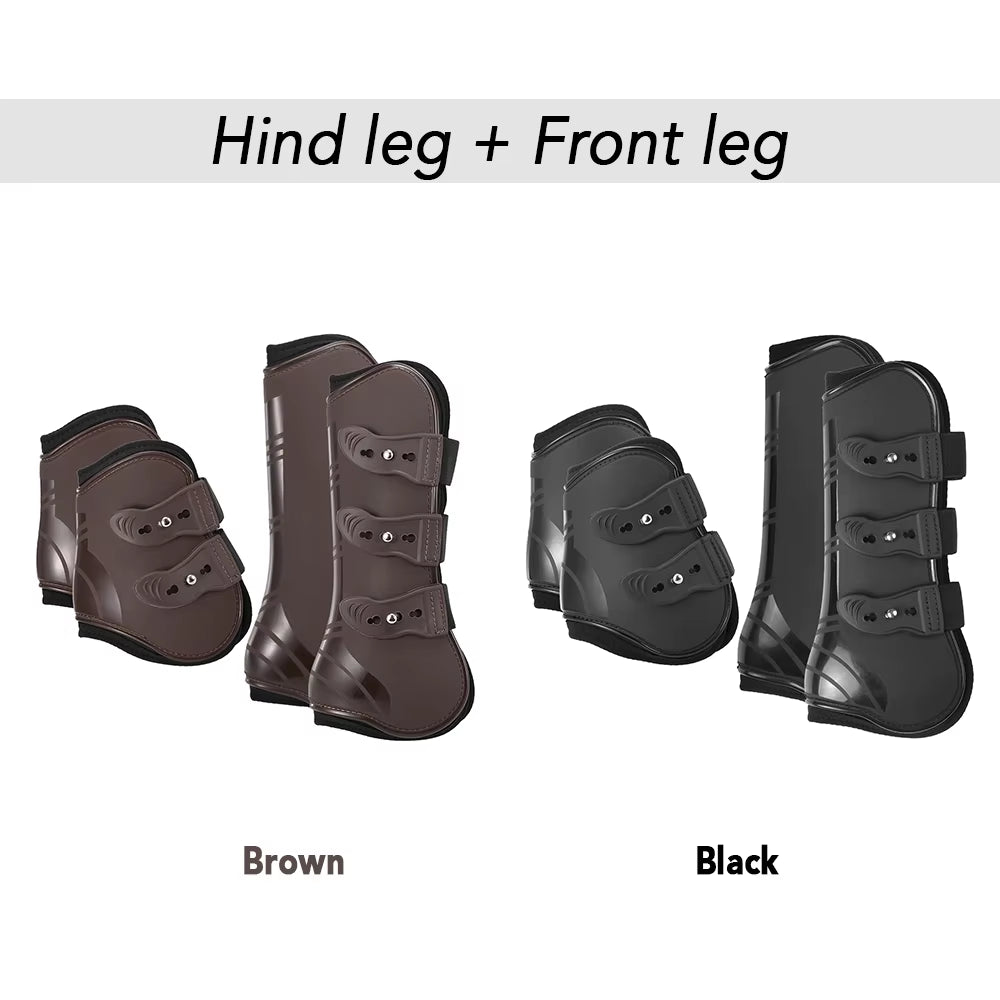 Horse Leg Boots Set of 4, Front and Hind Tendon and Fetlock Guards – image 7