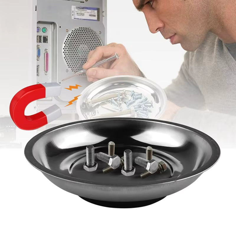 Magnetic Parts Tray 3 in – Stainless Steel Bowl for Screws – image 2