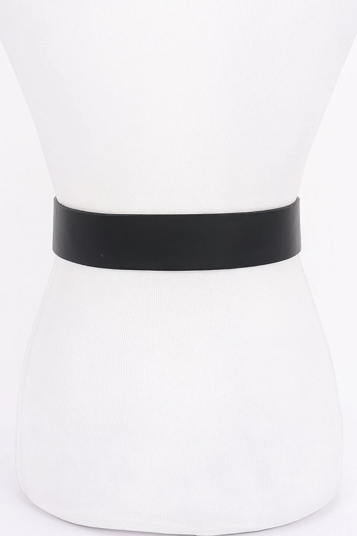 Wide Faux Leather Belt with Metal Buckle, 2 in x 39.5 in – image 6