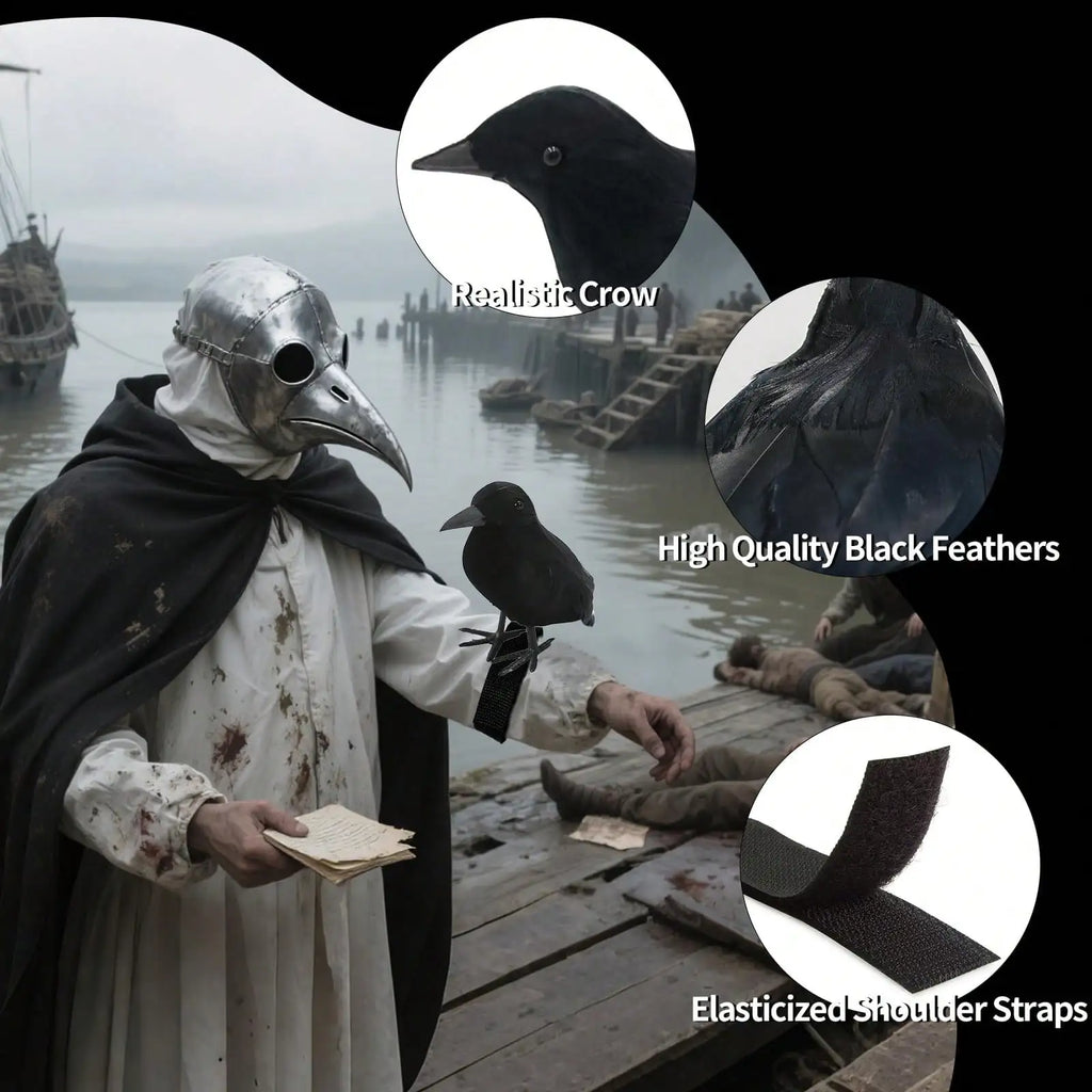 Realistic Halloween Crow Decoration – image 4