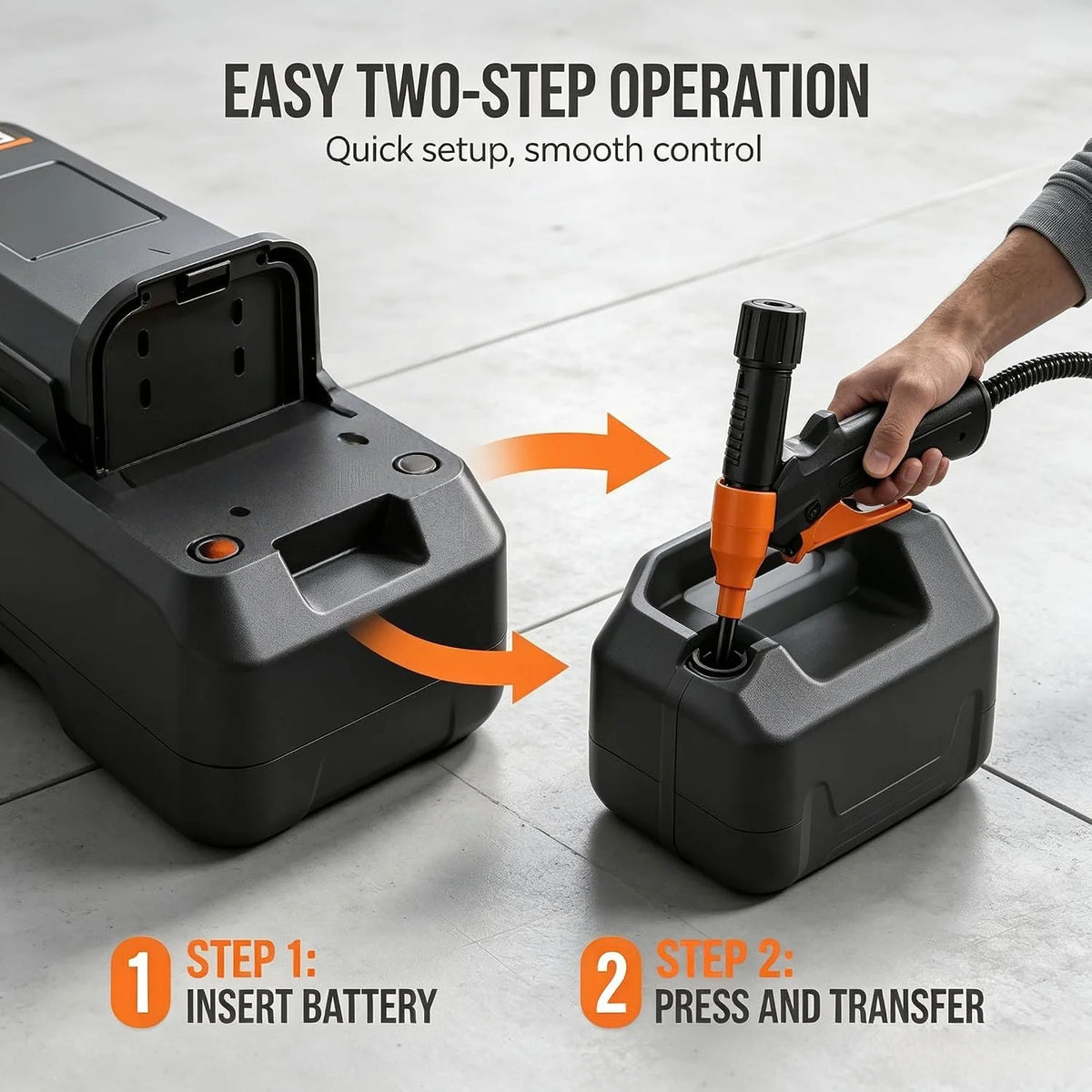 Battery Powered Liquid Transfer Pump 2.8 GPM with Flow Control – image 4