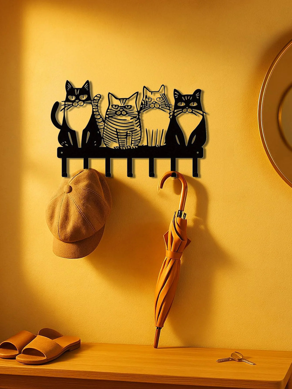Cat Wall Hook - Metal Kitty Decor Hook for Keys and Coats – image 6