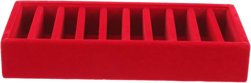 Ribbon Storage Box, Red Craft Organizer with Compartments – image 9