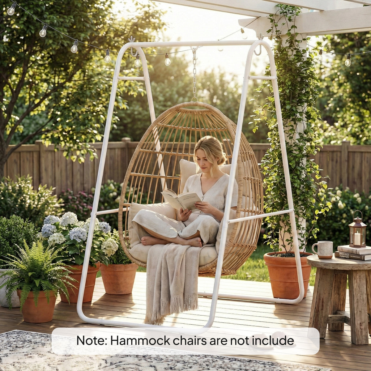 Hammock Chair Stand, Steel A-Frame for Hanging Egg Chair, 330 lb – image 8