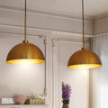 41 Inch Copper Double Pendant Light, Adjustable Kitchen Island Fixture