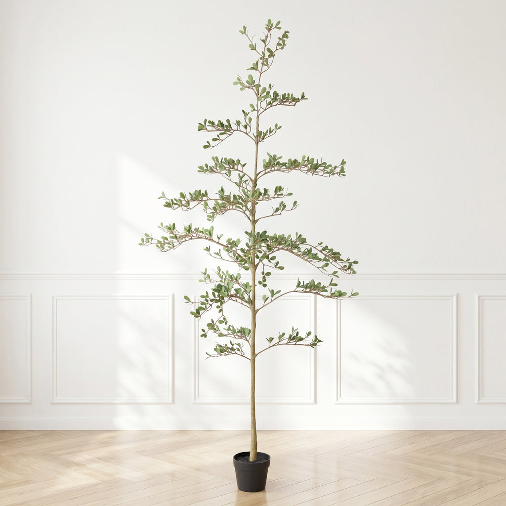 6 Ft Faux Olive Tree in Weighted Black Pot – image 4