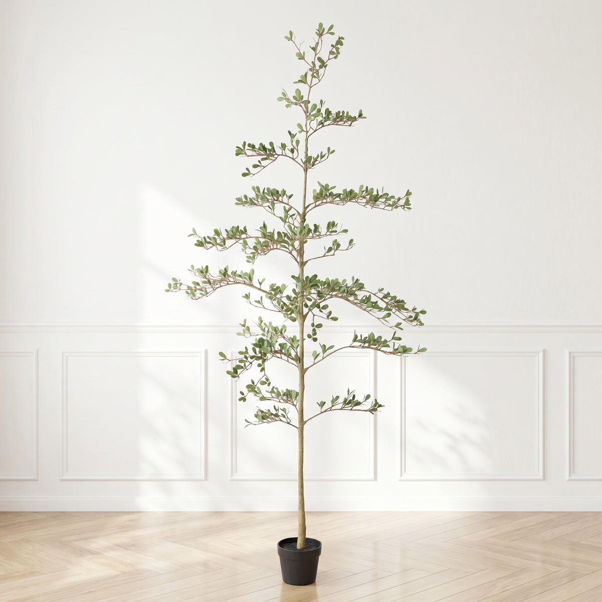6 Ft Faux Olive Tree in Weighted Black Pot – image 4