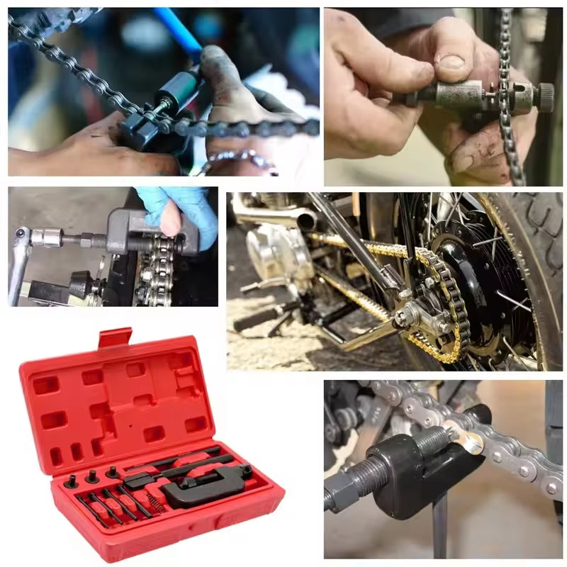 Motorcycle Chain Breaker & Riveting Tool Kit, 13 Pc Mechanics Chain Press – image 4