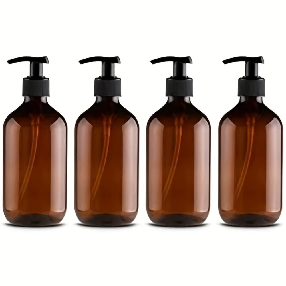 Refillable Pump Dispenser Bottles 4-Pack - 300/500ml Shampoo & Soap – image 2