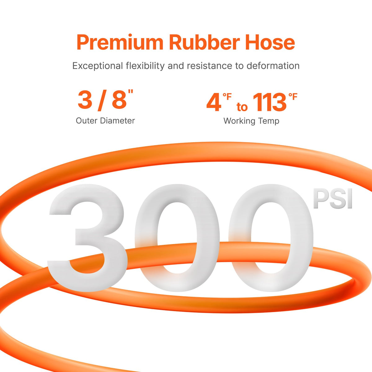 Retractable Air Hose Reel 3/8 in x 100 ft, 300 PSI Auto-Rewind – image 5