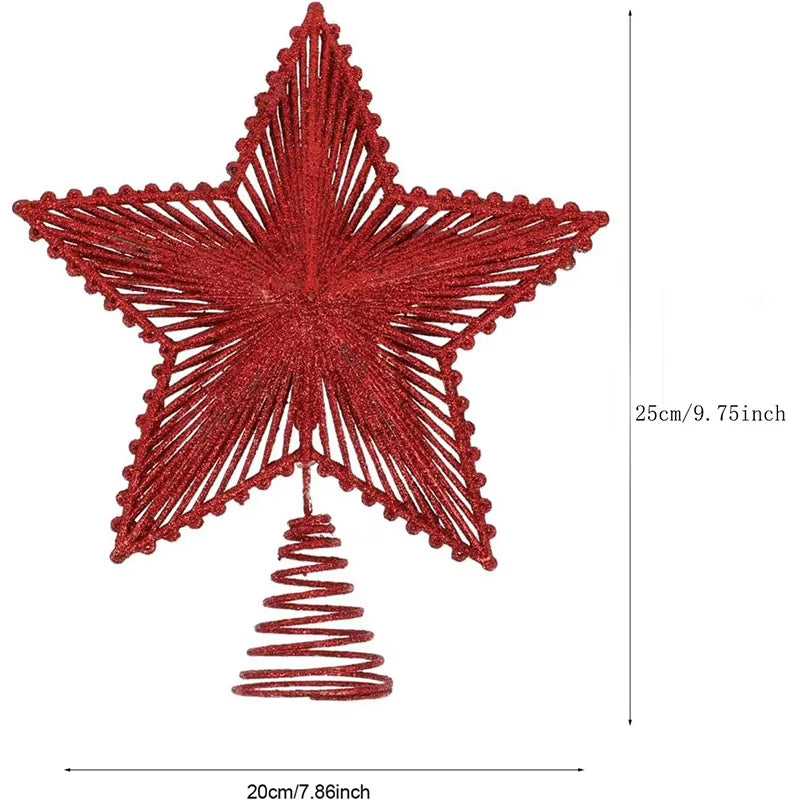 Christmas Tree Topper Star - 25 cm Glitter Star – image 7