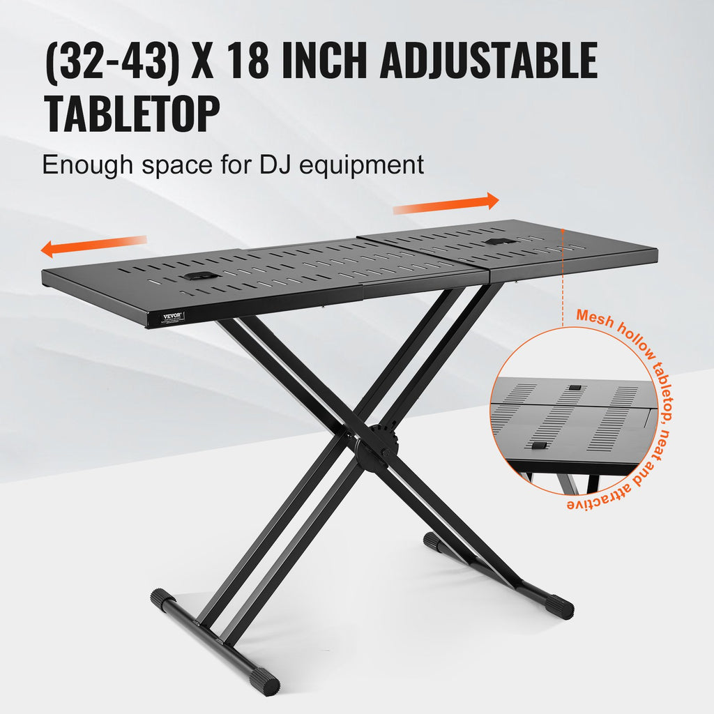 Portable DJ Laptop and Controller Stand, Expandable 32-43 Inch Top – image 3
