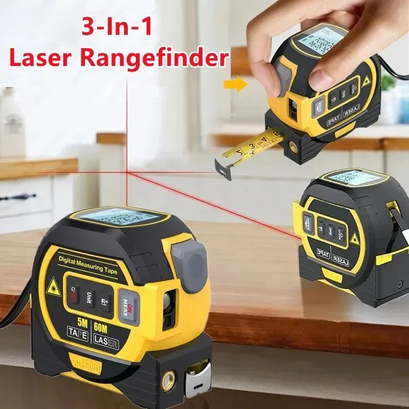 Laser Tape Measure 3-in-1 Digital Rangefinder with 16 ft Tape – image 3