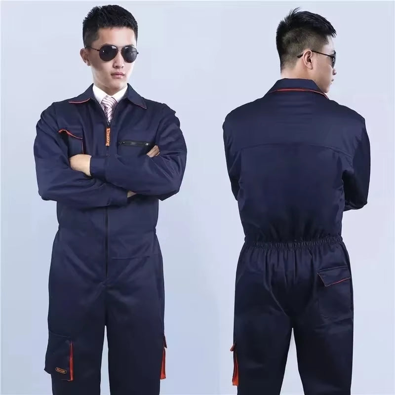 Oilfield Work Coverall, Long Sleeve One-Piece Mechanic Coverall