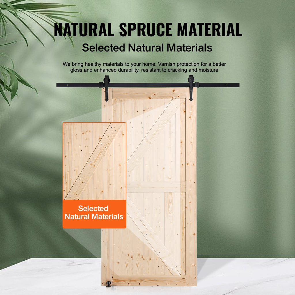 42 x 84 in Wood Sliding Barn Door with Hardware Kit – image 3