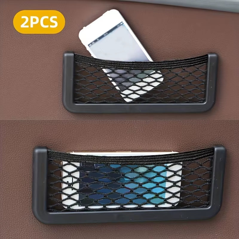 3-Pack Adhesive Mesh Pocket Car Organizers – image 3