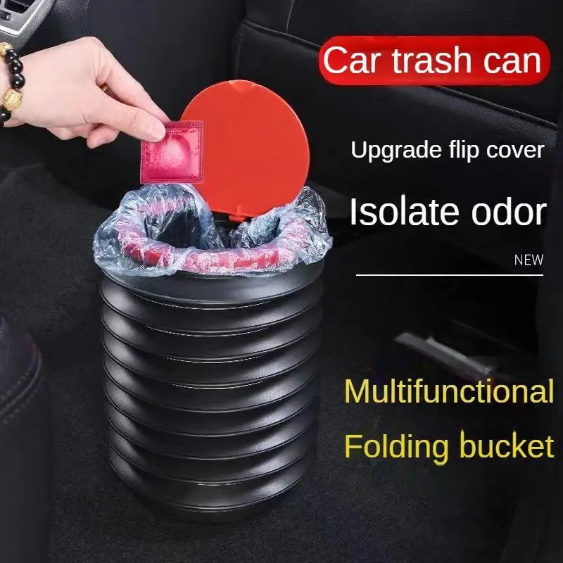 Foldable Hanging Car Trash Can & Umbrella Storage Bucket – image 5
