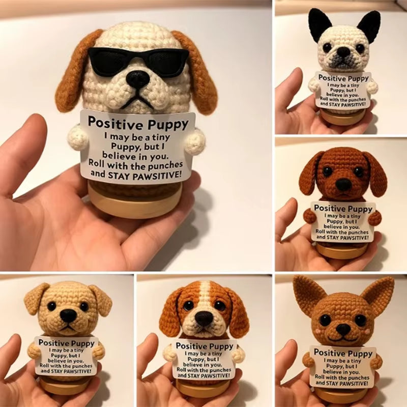 Handmade Crochet Positive Puppy Gift – image 2