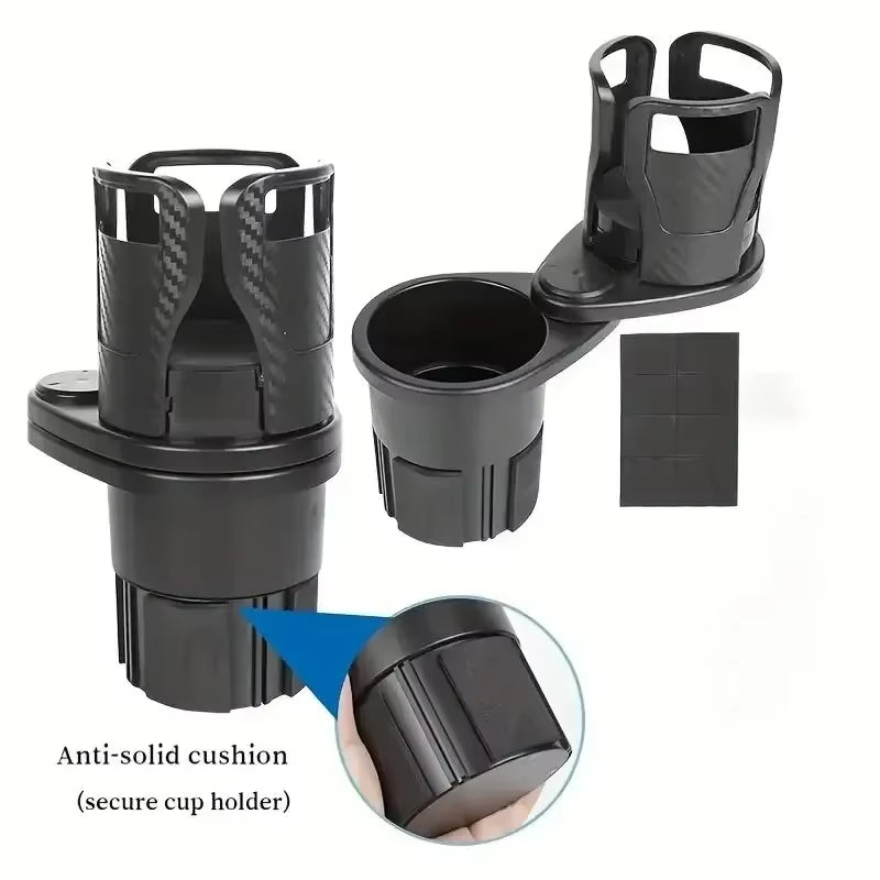 Cup Holder Expander, Dual Rotating Car Drink Holder Adapter – image 2