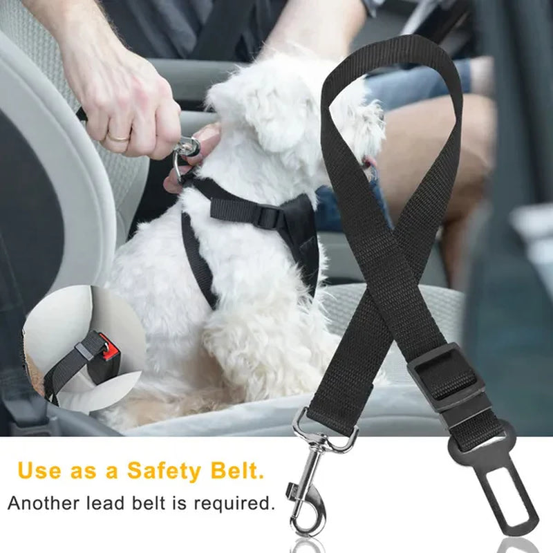Dog Car Seat Belt Leash, Adjustable 2-Pack Pet Safety Tether – image 2
