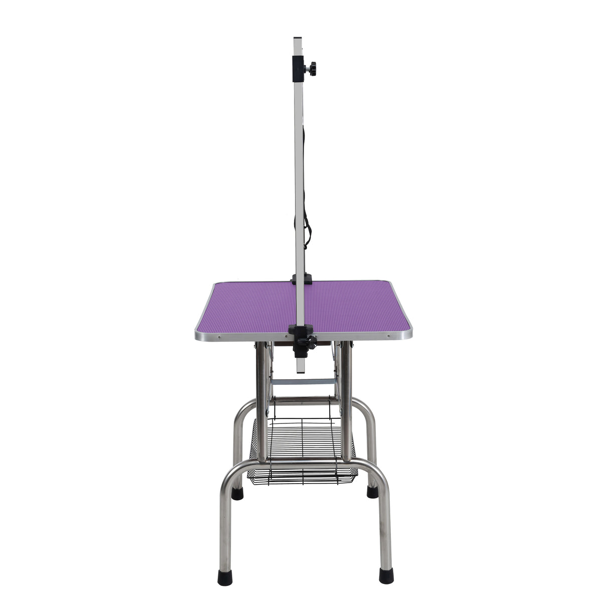 46 Inch Folding Dog Grooming Table with Arm, Noose and Basket – image 5