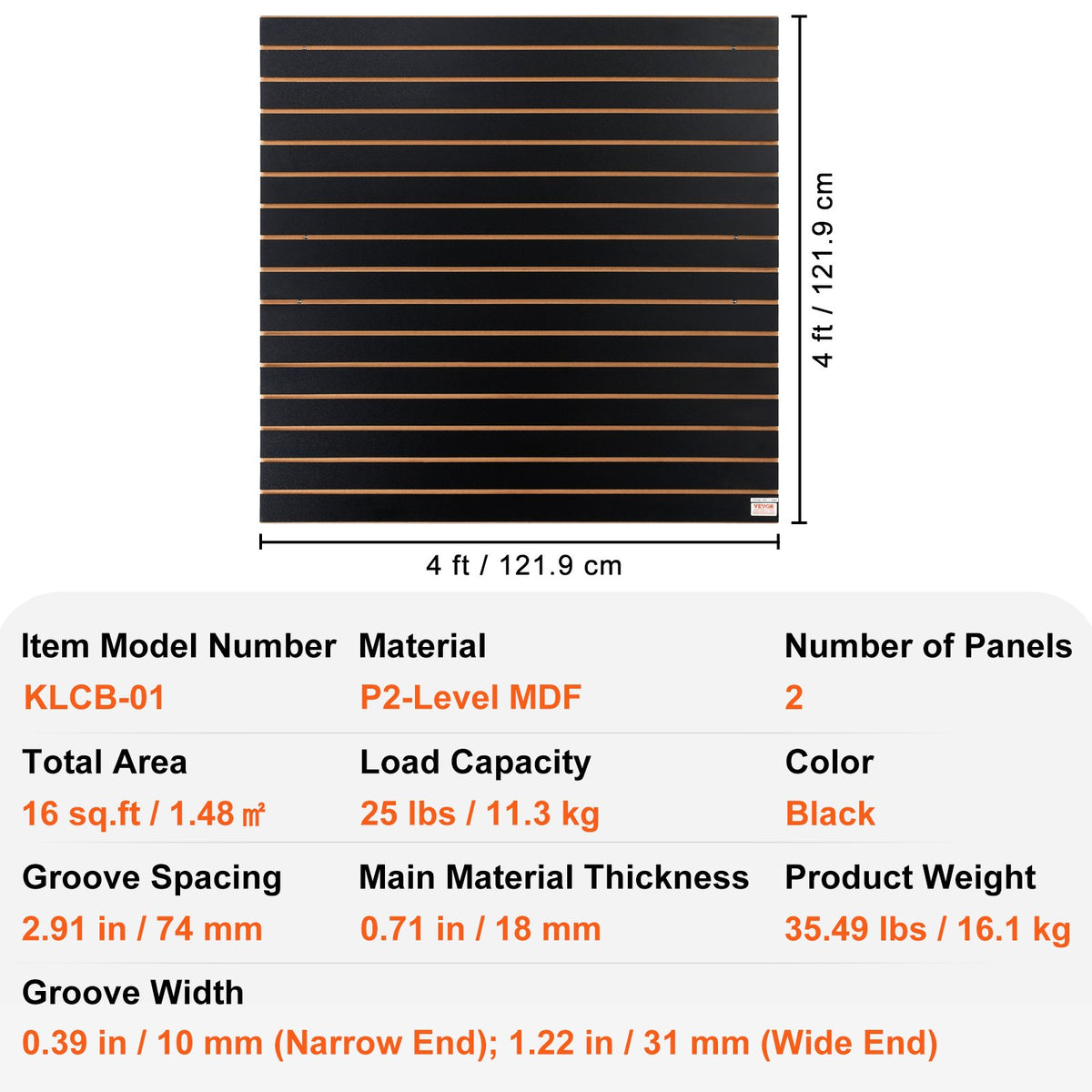 Slatwall Panels 4 x 2 ft, Black Garage Wall Organizer Panels – image 7