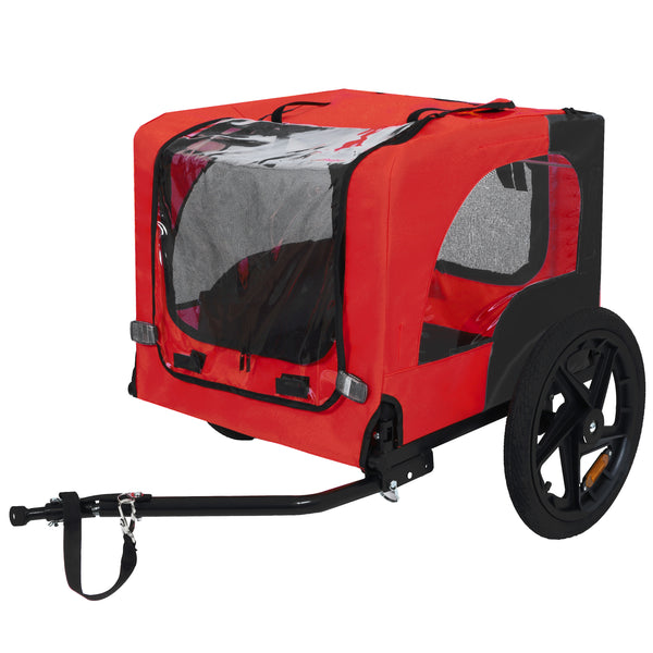 Folding Dog Bike Trailer for Small & Medium Dogs, Quick-Release Wheels – image 1