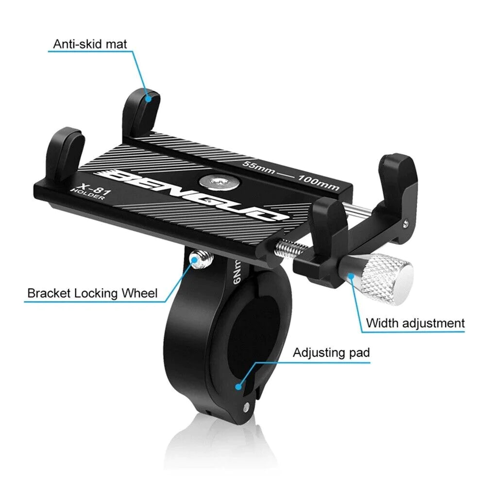 Bike Phone Mount, Aluminum Handlebar Holder for 3.5–6.8 in Phones – image 10