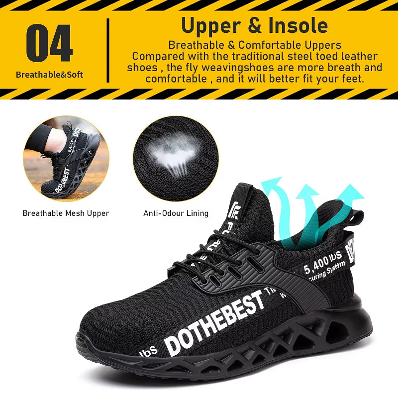 Oilfield Steel Toe Work Shoes, Lightweight Puncture-Resistant Sneakers – image 6