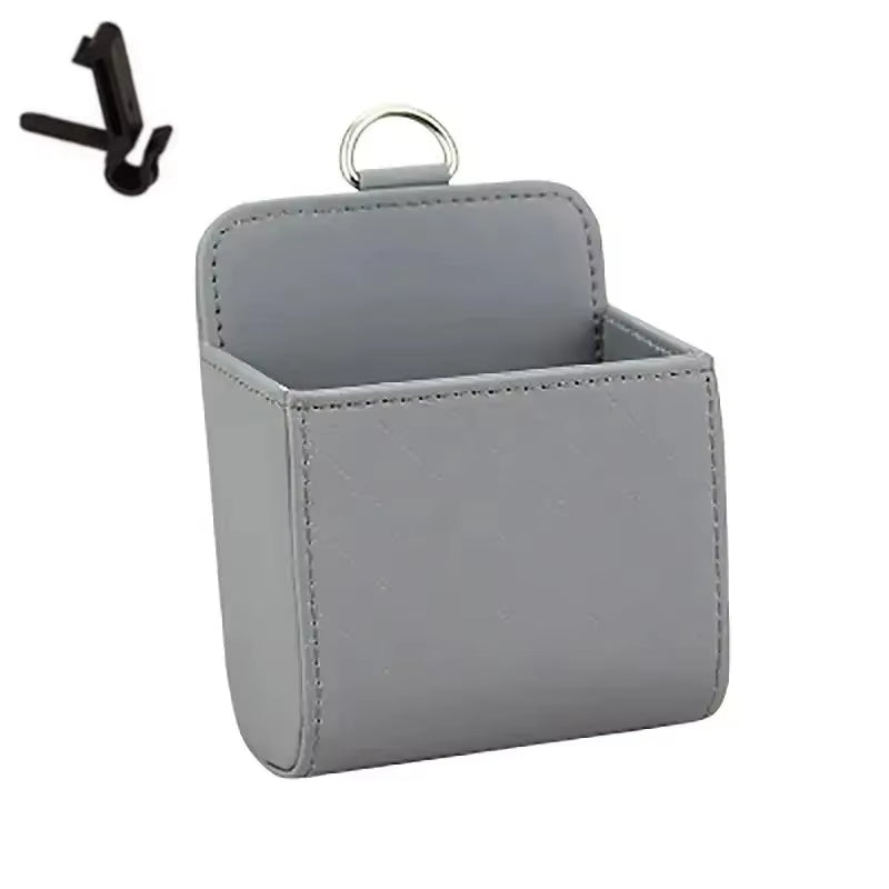 PU Leather Air Vent Organizer for Glasses & Phone – image 7