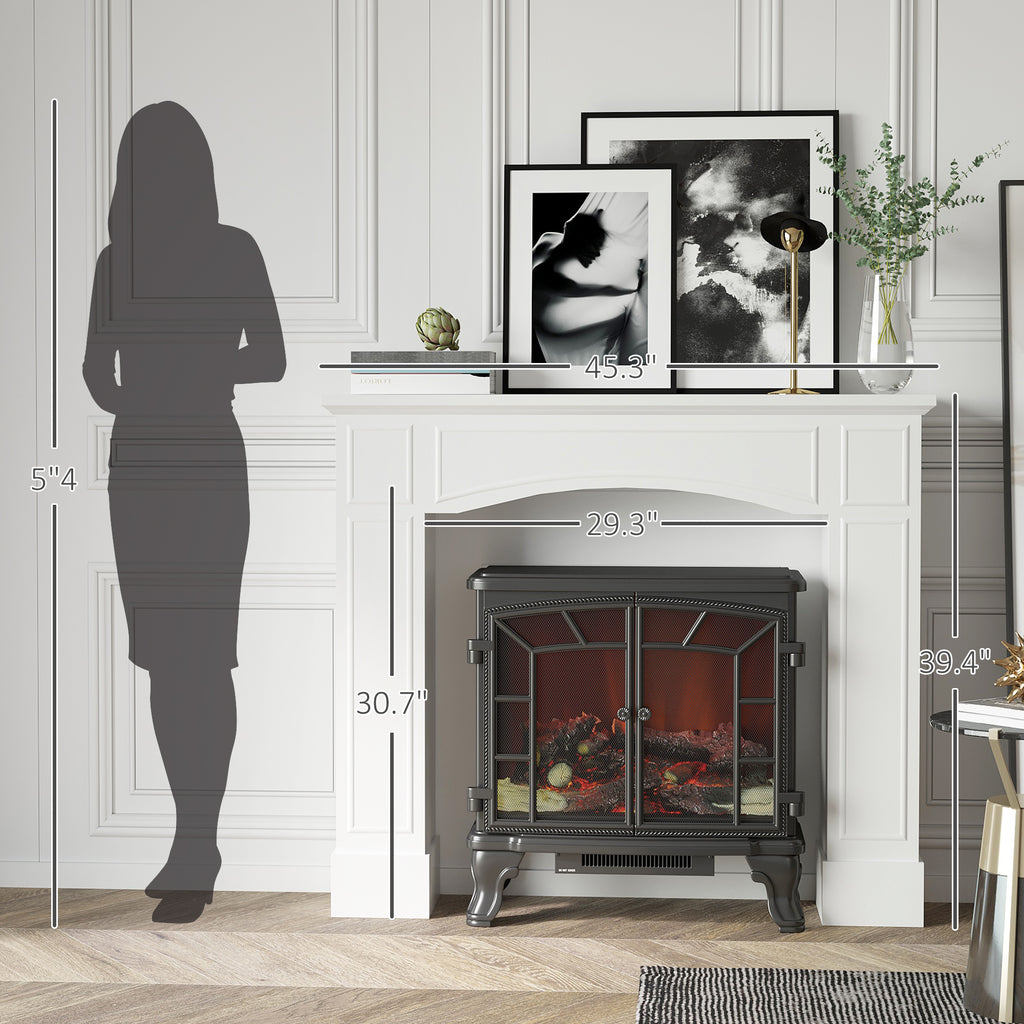 White Faux Fireplace Mantel Surround, 45 Inch – image 3