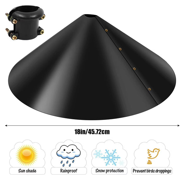 18 Inch Wrap Around Squirrel Baffle for Bird Feeder Poles